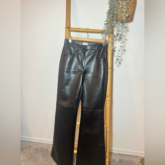 Wilfred Wide Leg Faux Leather Pant - Size 2 - Picture 1 of 6